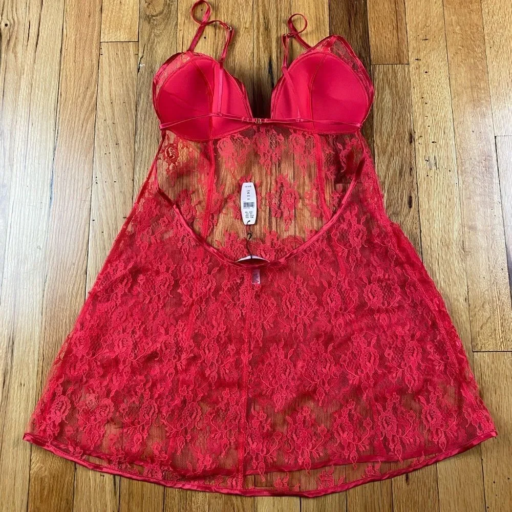 NWT Victoria’s Secret Very Sexy 2007 Y2k Red Slip Dress Size M